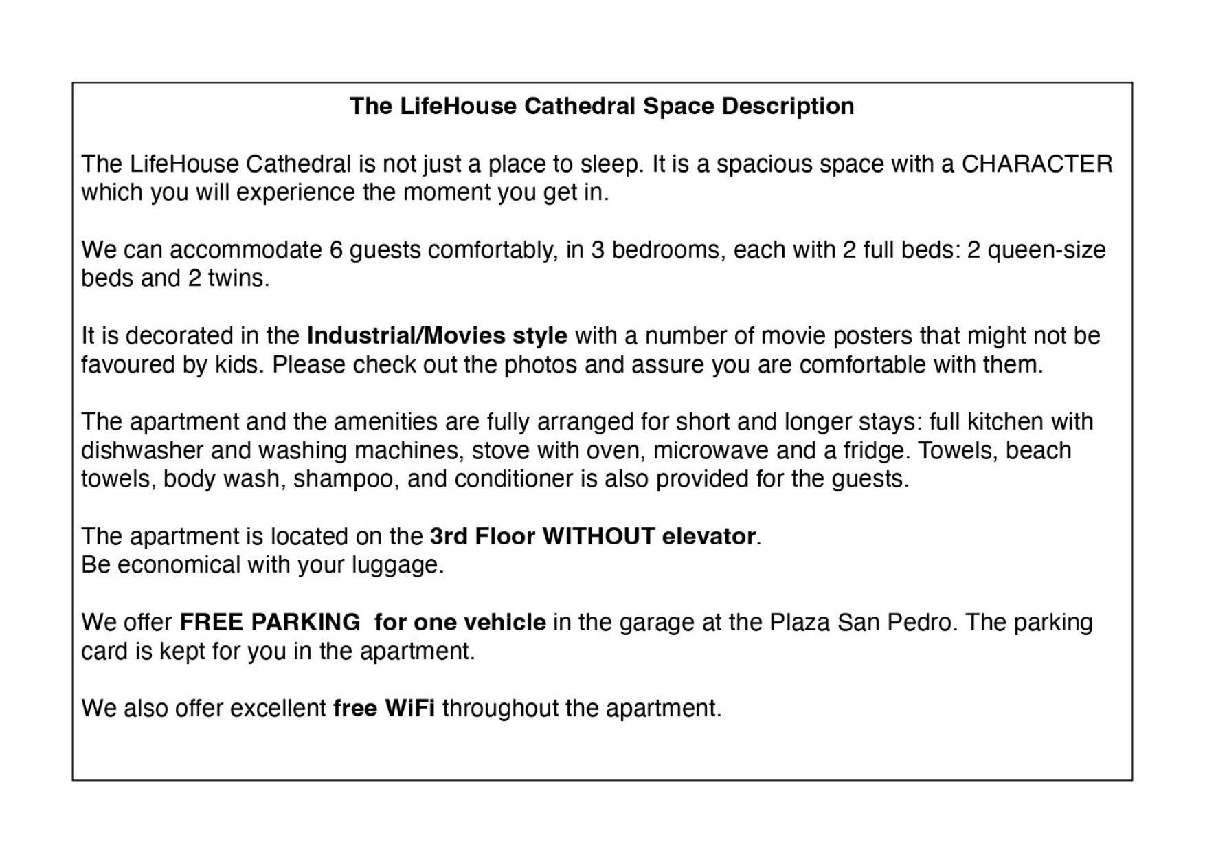Lifehouse Cathedral * Free Parking* Superiorwifi* Apartment Almeria Luaran gambar